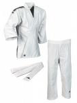 ADIDAS Judo "Club" white 350 gr, black stripes izmērs 150. džudo kimono uniforma
